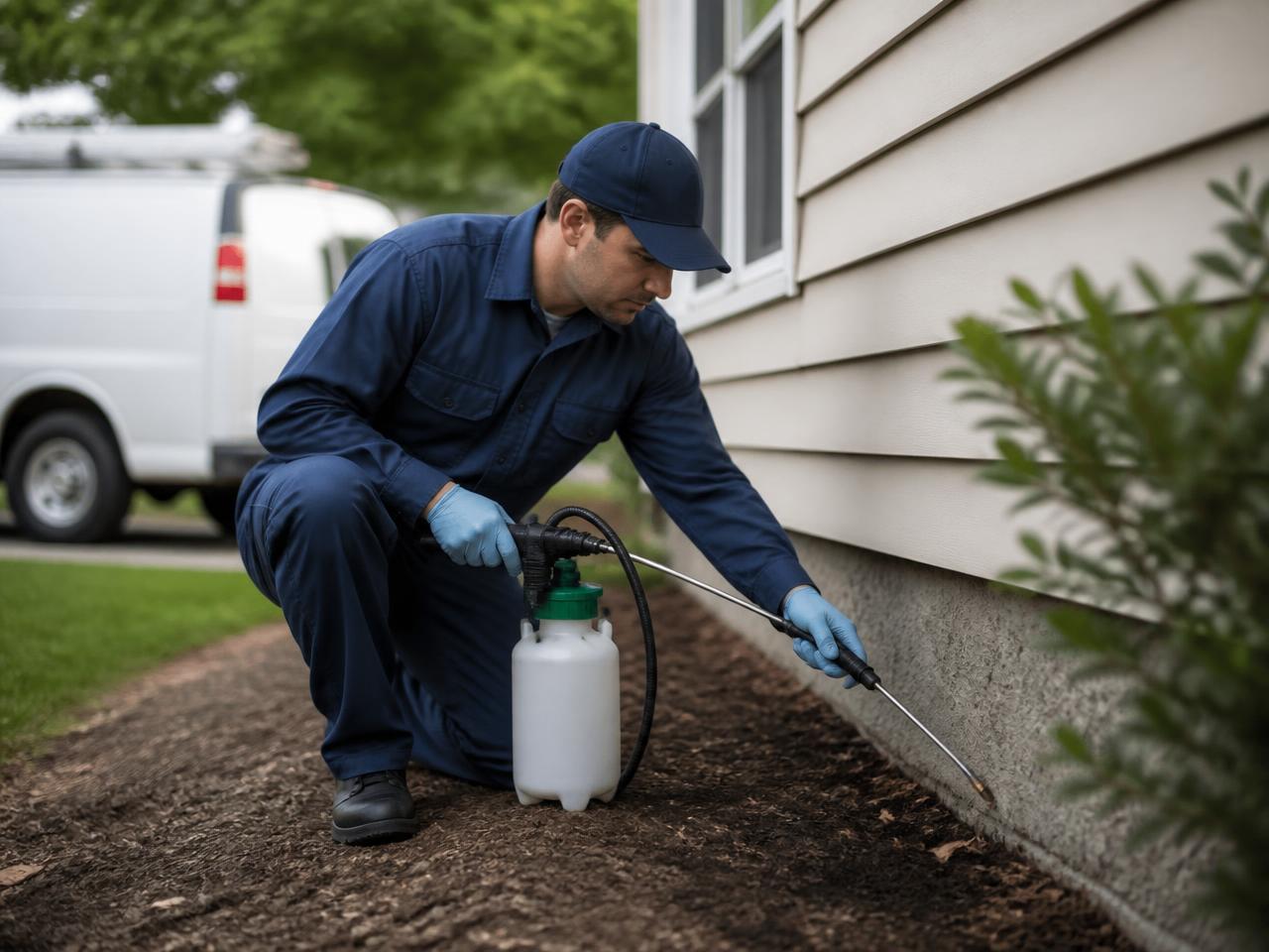 Pest Control contractor at work