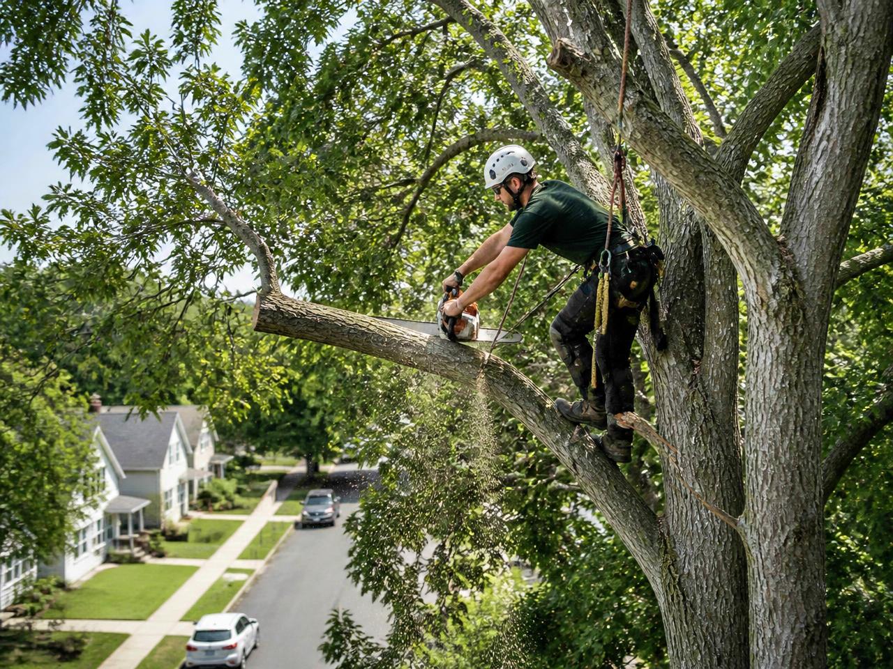 Tree Service contractor at work