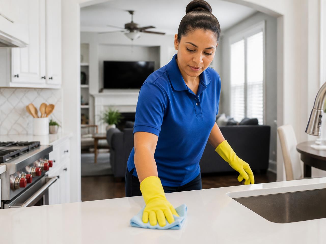 Cleaning & Maid Services contractor at work